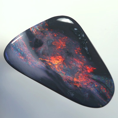 SOLID BLACK OPAL Cherry red and copper. SEE VIDEO